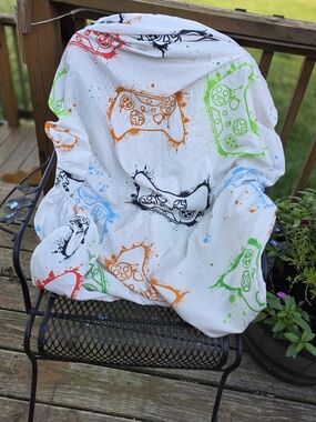 Gamer Controller Print Twin Fitted Bed Sheet.